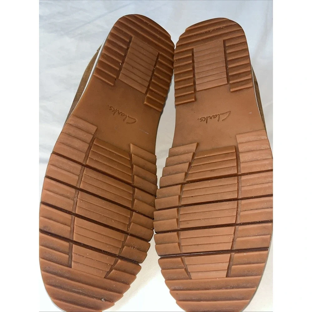 Clarks Originals Men's Size 10.5 Wallabee Tan Leather Dress Casual Shoes‎ Clean